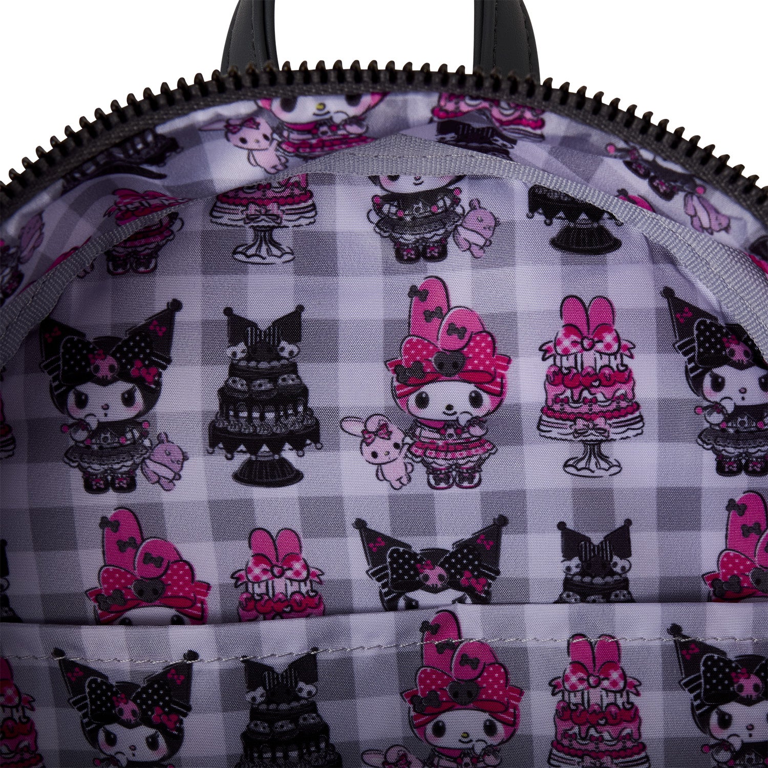 black and pink mini hellokitty backpack Sanrio My Melody & Kuromi Cake Mini Backpack