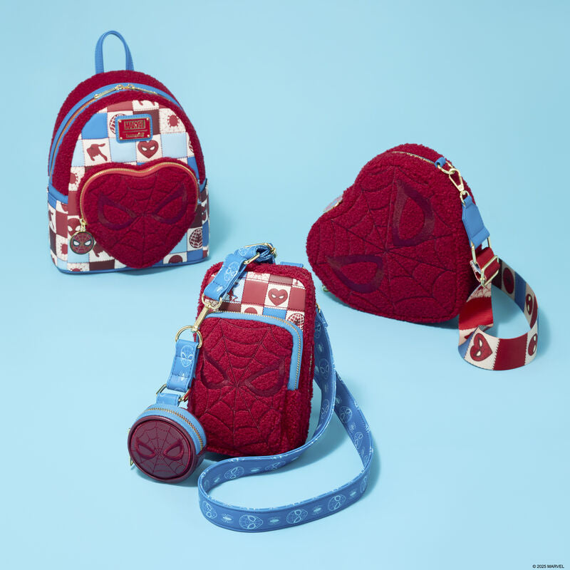 cool man mini backpack Spider-Man Sherpa Heart Mini Backpack