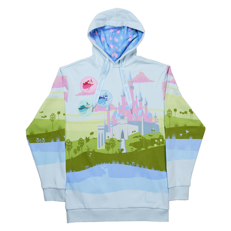 Loungefly Disney Sleeping Beauty Castle Three Good Fairies Unisex Loungefly Disney Sleeping Beauty Castle Three Good Fairies Unisex