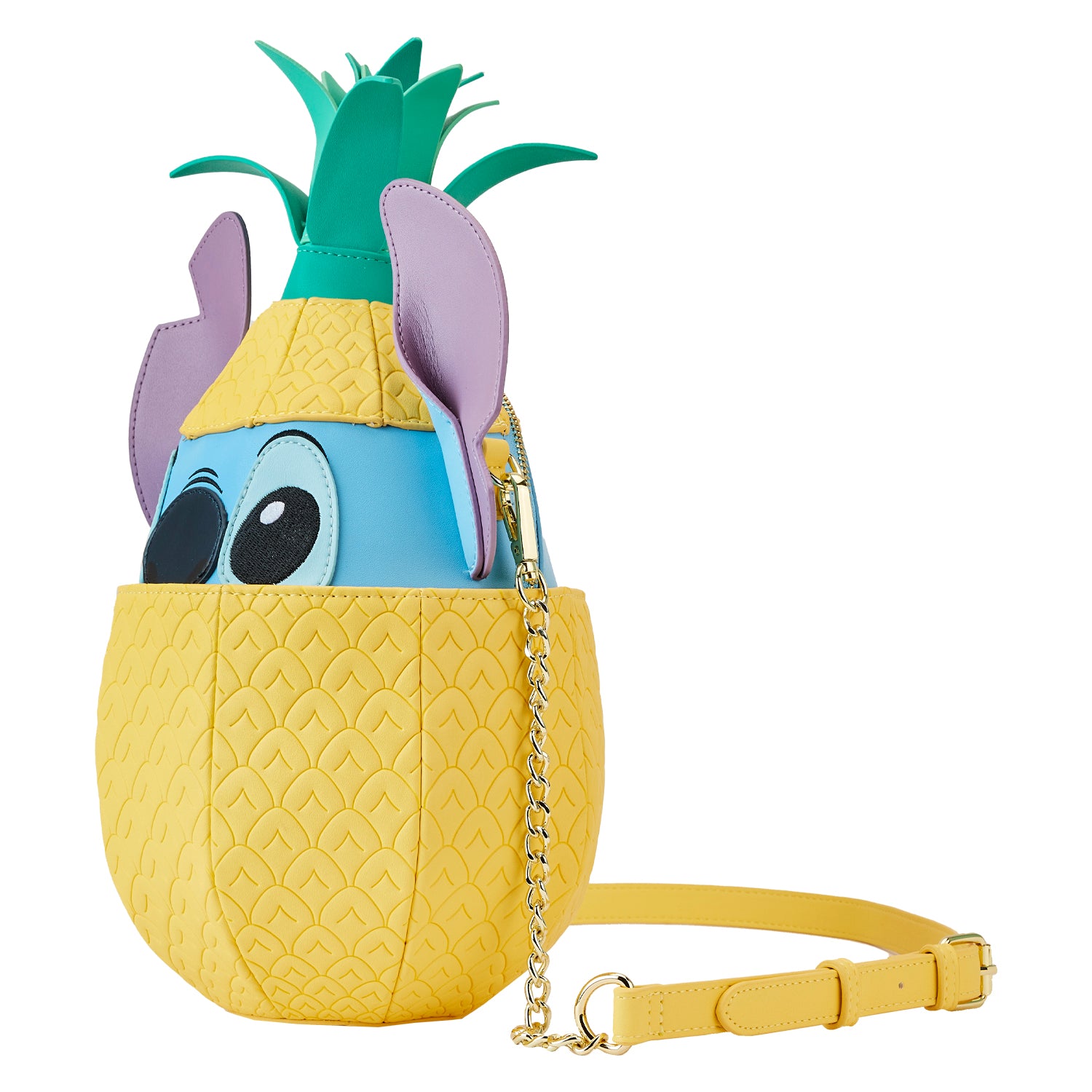 Loungefly Stitch Shoppe Disney Lilo and Stitch Figural Pineapple Crossbody Bag