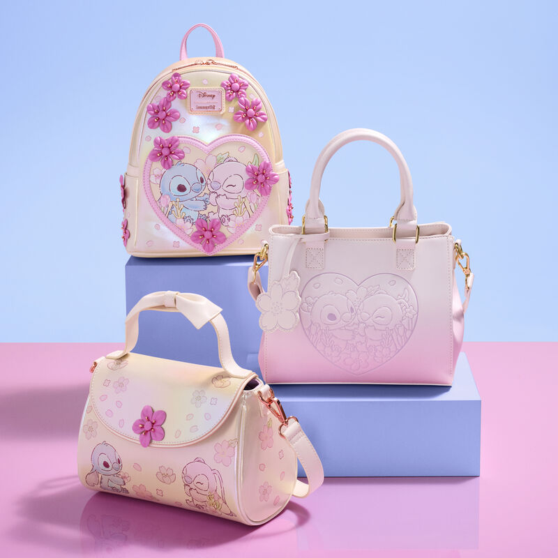 enlarge loungefly disney lilo & stitch heart angel mini backpack Disney by Loungefly Mini Backpack Cute Stitch
