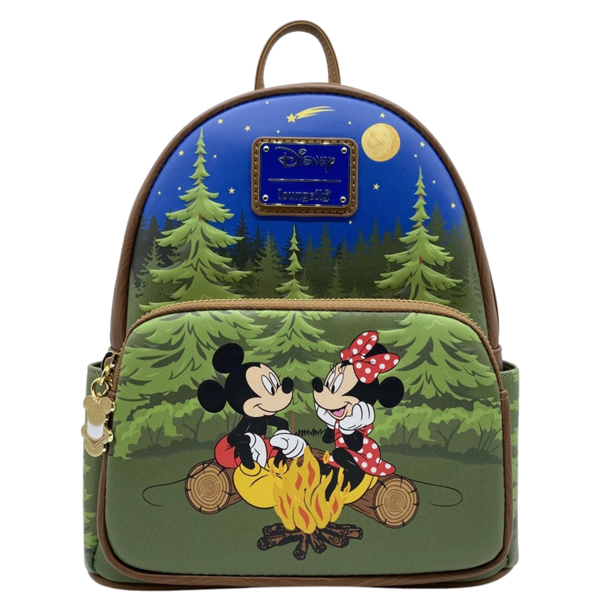 Loungefly Disney Mickey And Minnie Mouse Camping Mini Backpack