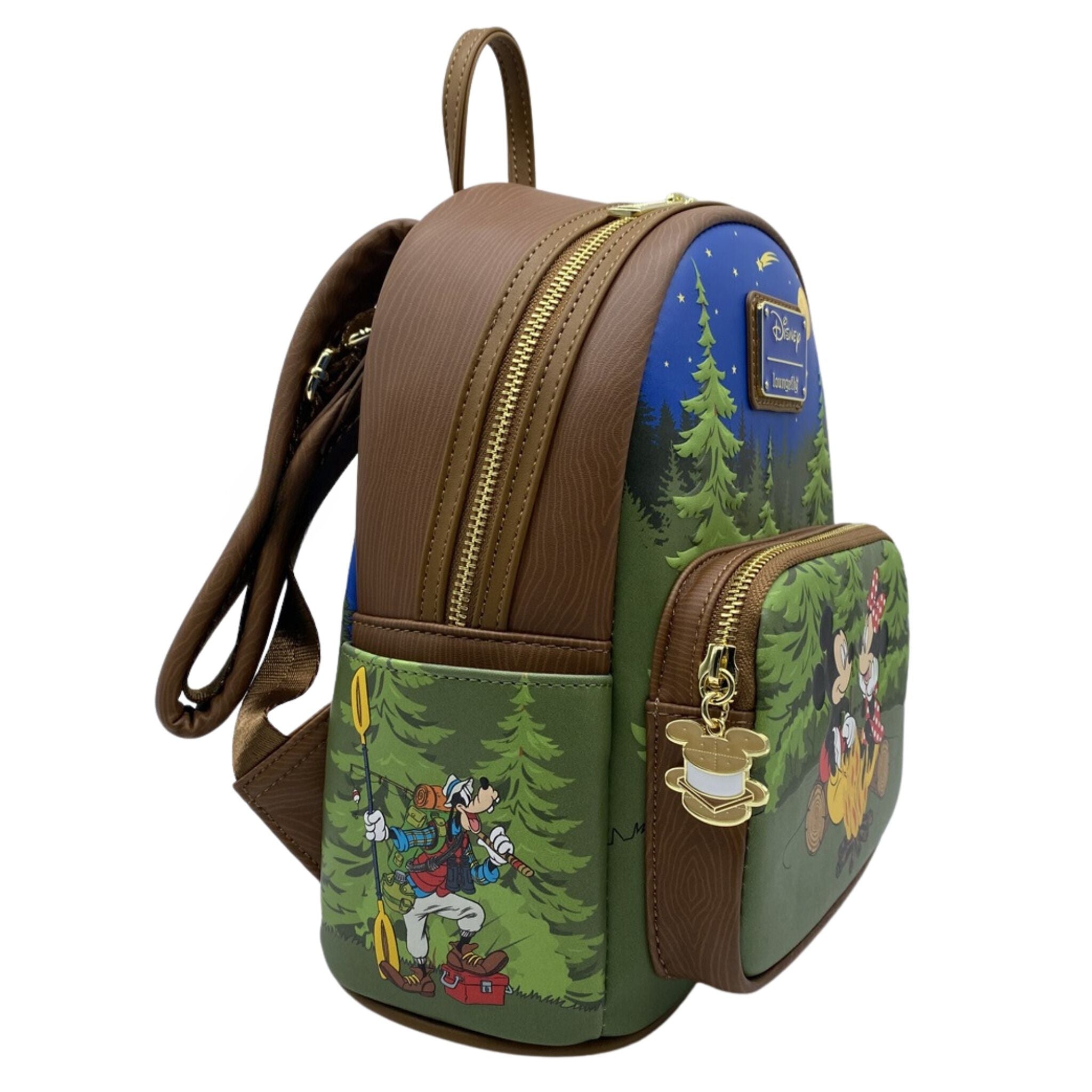 Loungefly Disney Mickey And Minnie Mouse Camping Mini Backpack