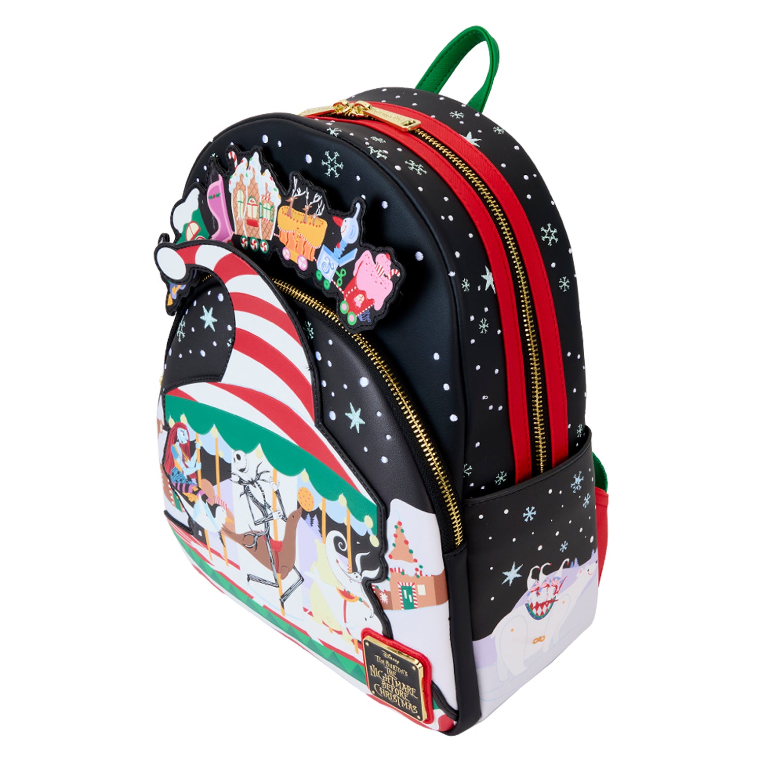 disney classics christmas glow-in-the-dark loungefly mini backpack The Nightmare Before Christmas Journey To Christmas Town Mini-Backpack