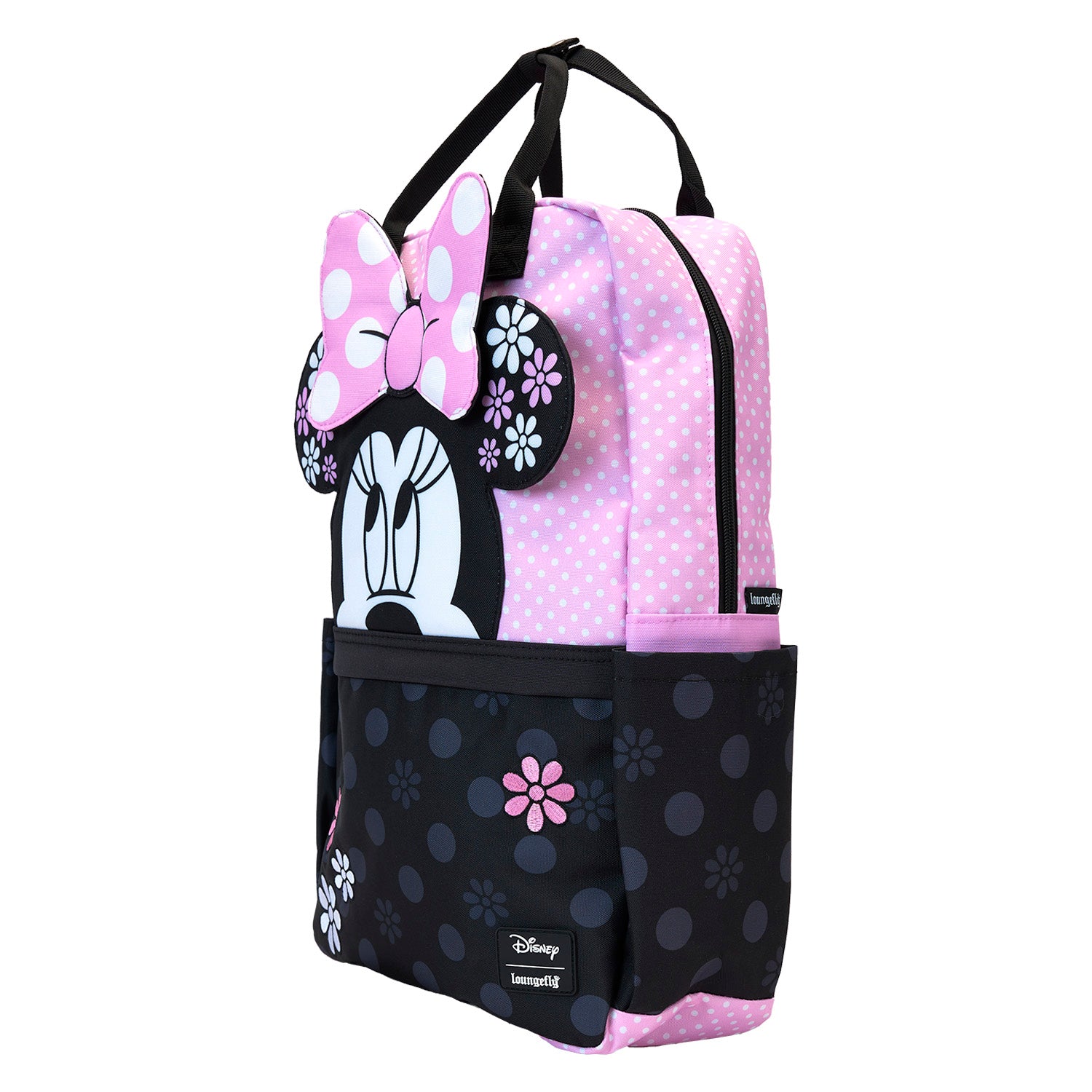 diaper bag backpack mini mouse Loungefly Disney Minnie Floral Rock the Dots Full-size Nylon Backpack – Circle Of Hope Boutique