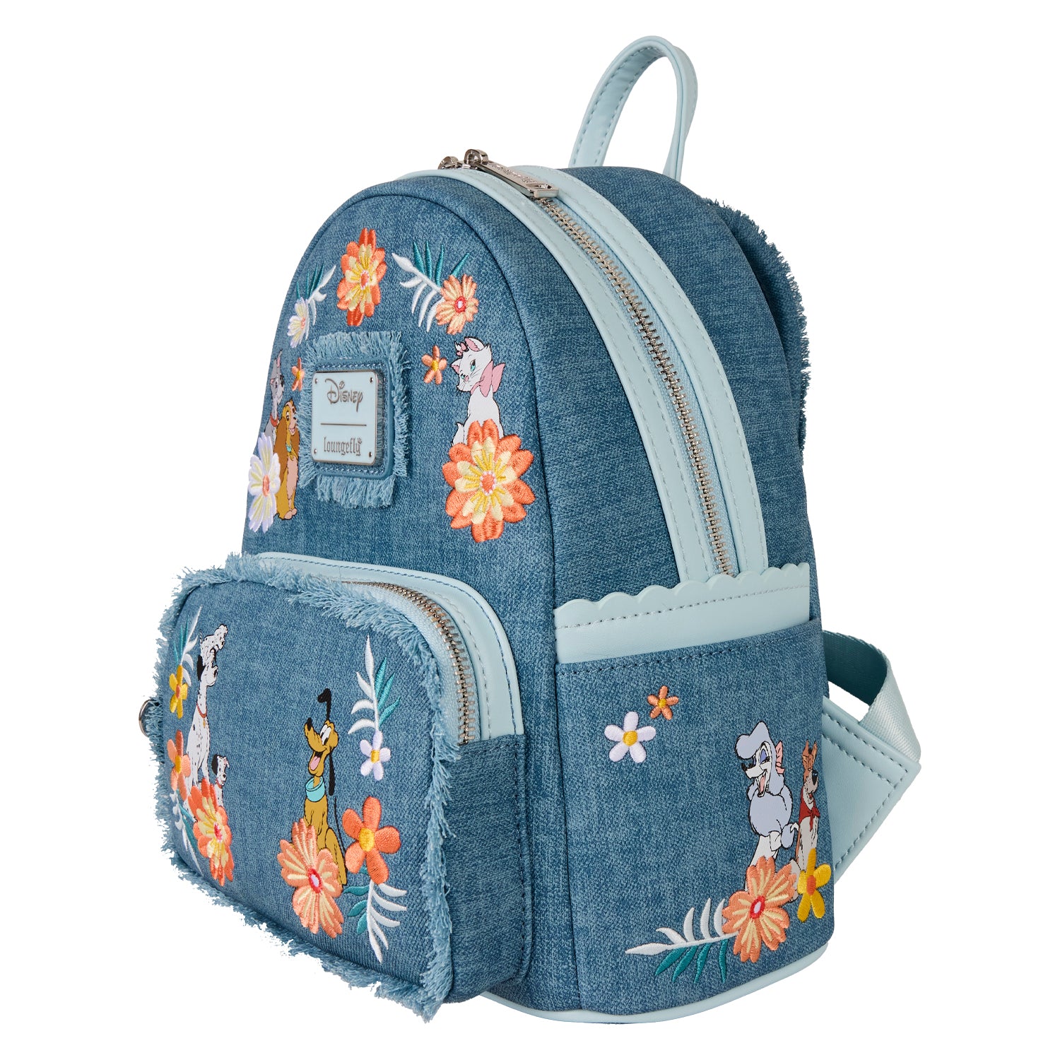 fringe mini backpack Disney Dogs and Cats Denim Fringe Mini Backpack