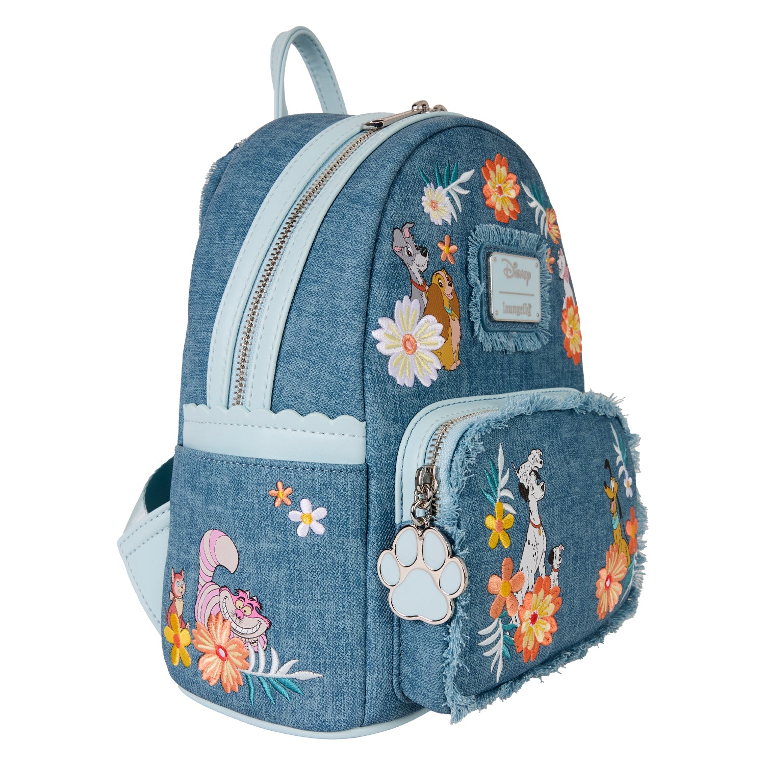 bianca mini backpack with fringe Disney Dogs and Cats Denim Fringe Mini Backpack