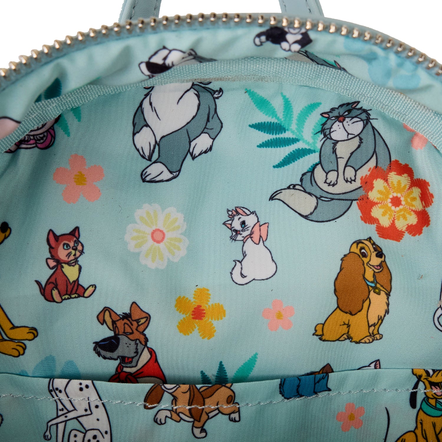 Disney Dogs and Cats Denim Fringe Mini Backpack