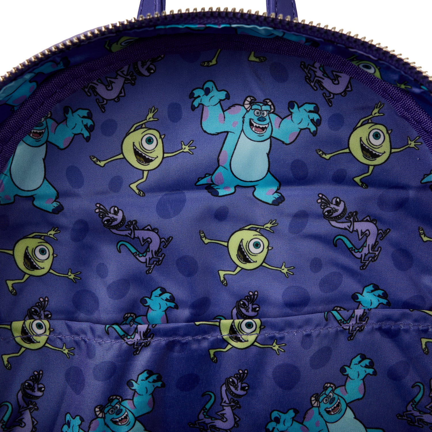 pottery barn monsters inc backpack Loungefly Pixar Monsters Inc. Mike Sulley and Randall Triple Pocket Mini Backpack