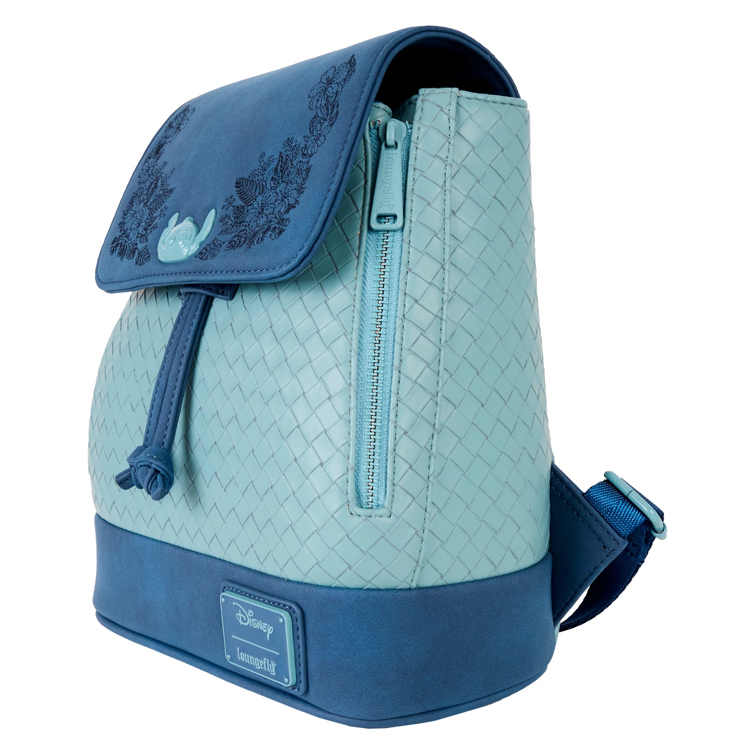 Loungefly Stitch Embroidered Floral Drawstring Mini Backpack