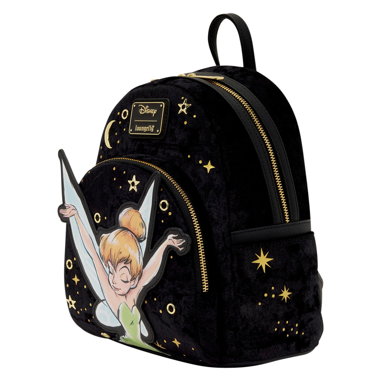 black velvet mini backpack Loungefly Disney Tinker Bell Pixie Dust Velvet Mini Backpack – Circle Of Hope Boutique