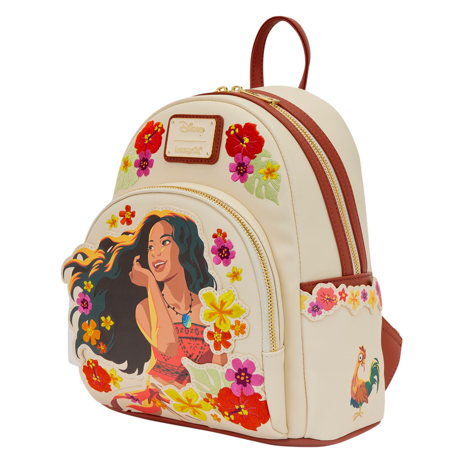 disney princess floral mini-backpack EXCLUSIVE DROP: Loungefly Princesses AOP Mini Backpack On the front Loungefly Disney Princess Fall Floral