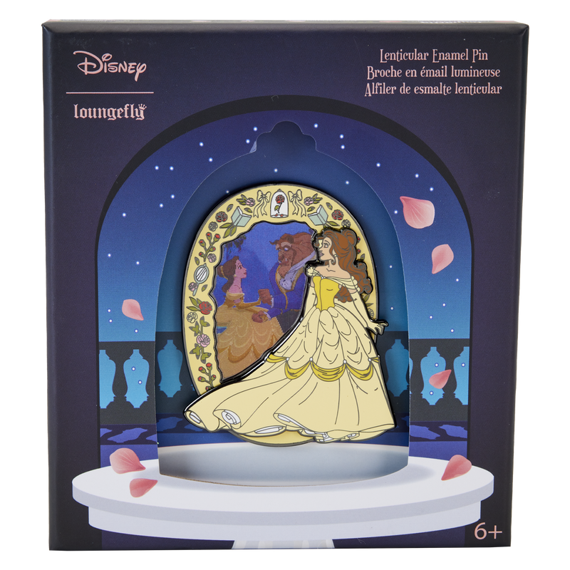 Loungefly Disney Princess Series Beauty and the Beast Belle Lenticular 3 Inch Collector Box Pin