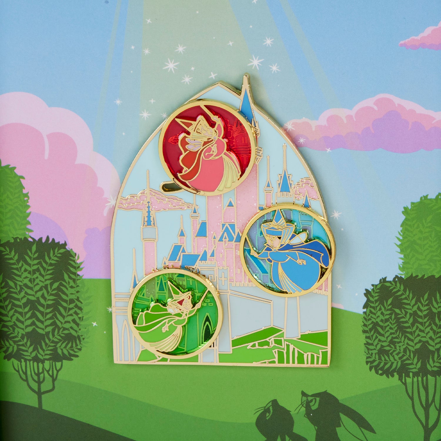 Loungefly Disney Sleeping Beauty Stained Glass Castle Crossbody