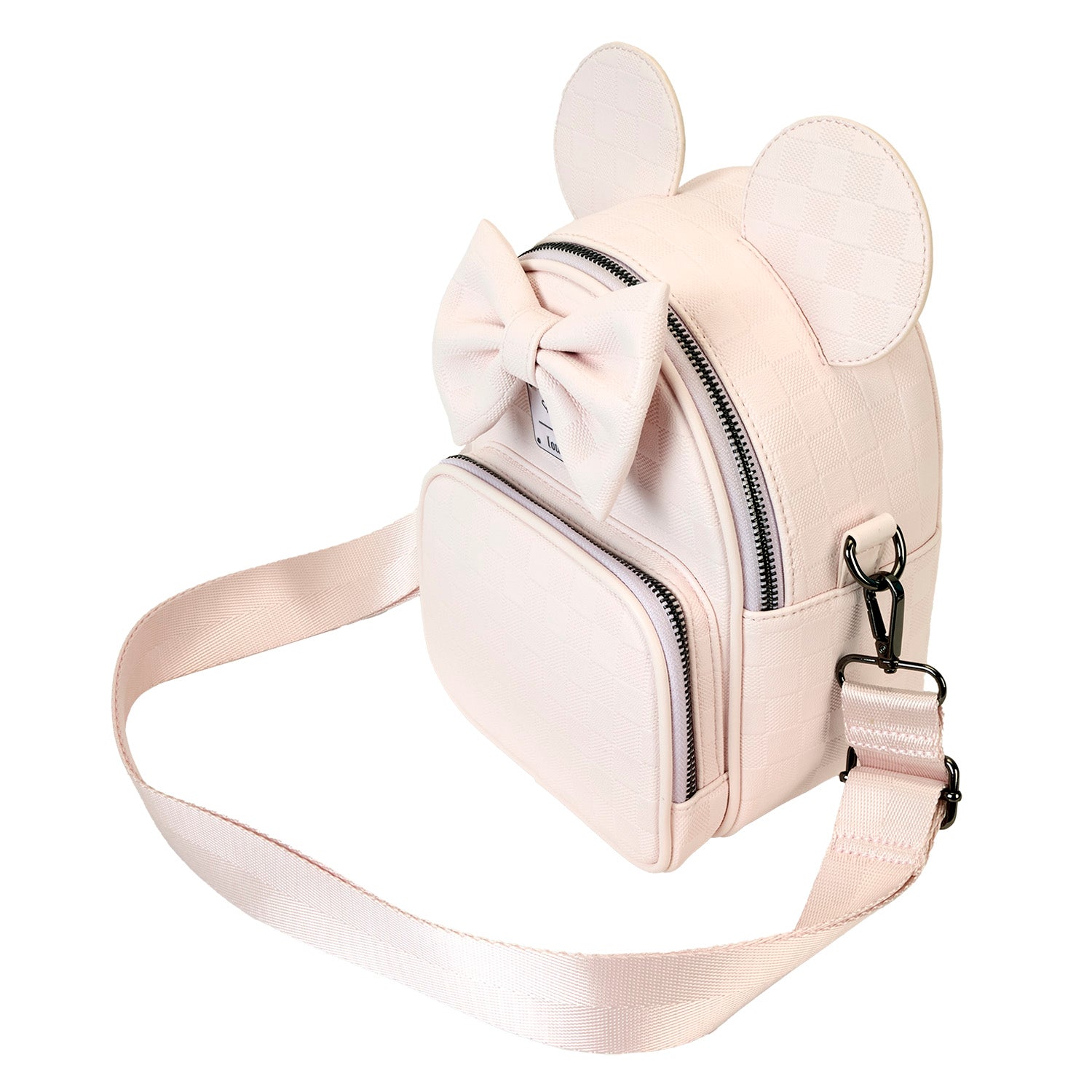 disney's minnie mouse 3 d quilted mini backpack Loungefly Minnie Mouse Checkered Texture Convertible Mini Backpack & Crossbody Bag
