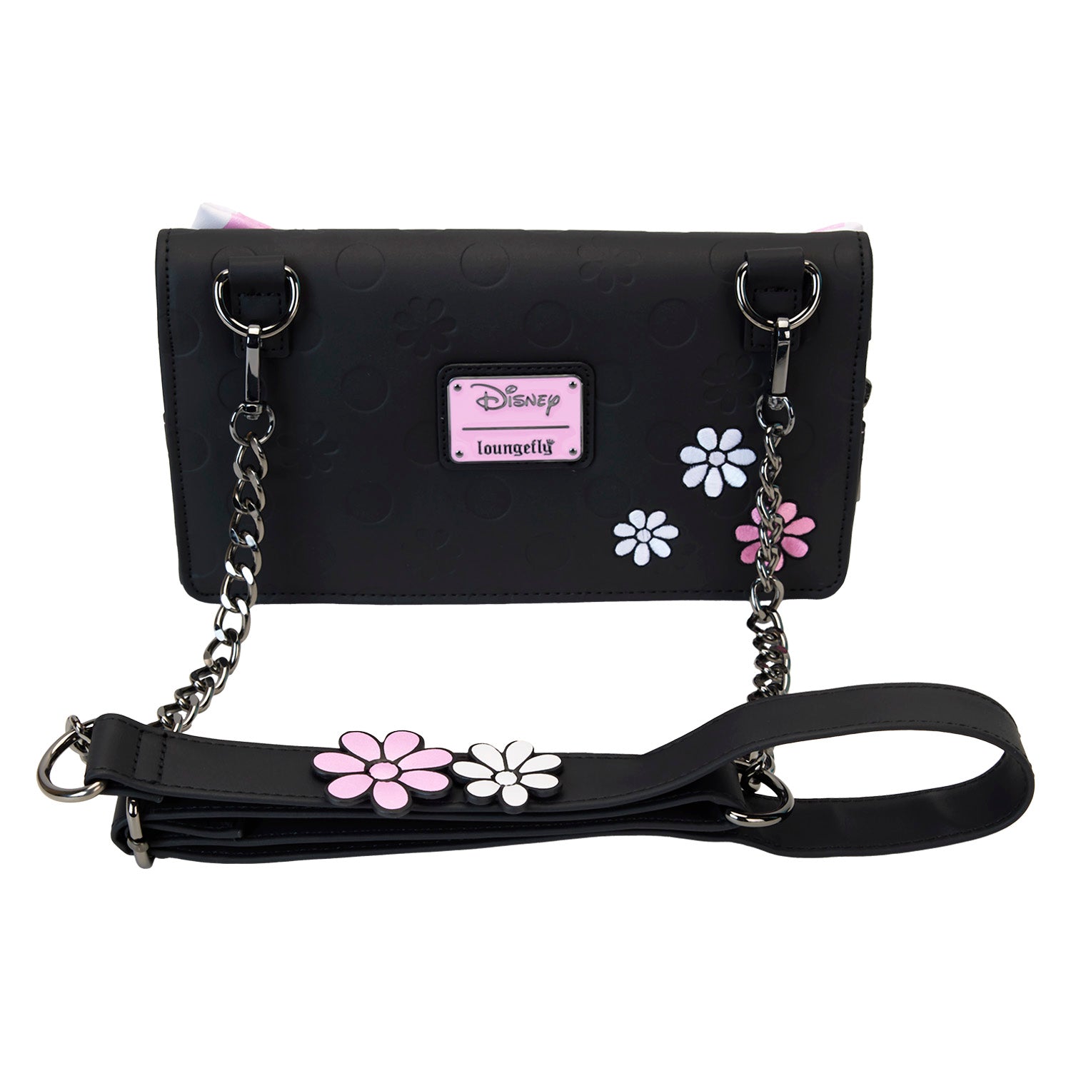 Loungefly Disney Minnie Floral Rock the Dots Clutch Crossbody Bag