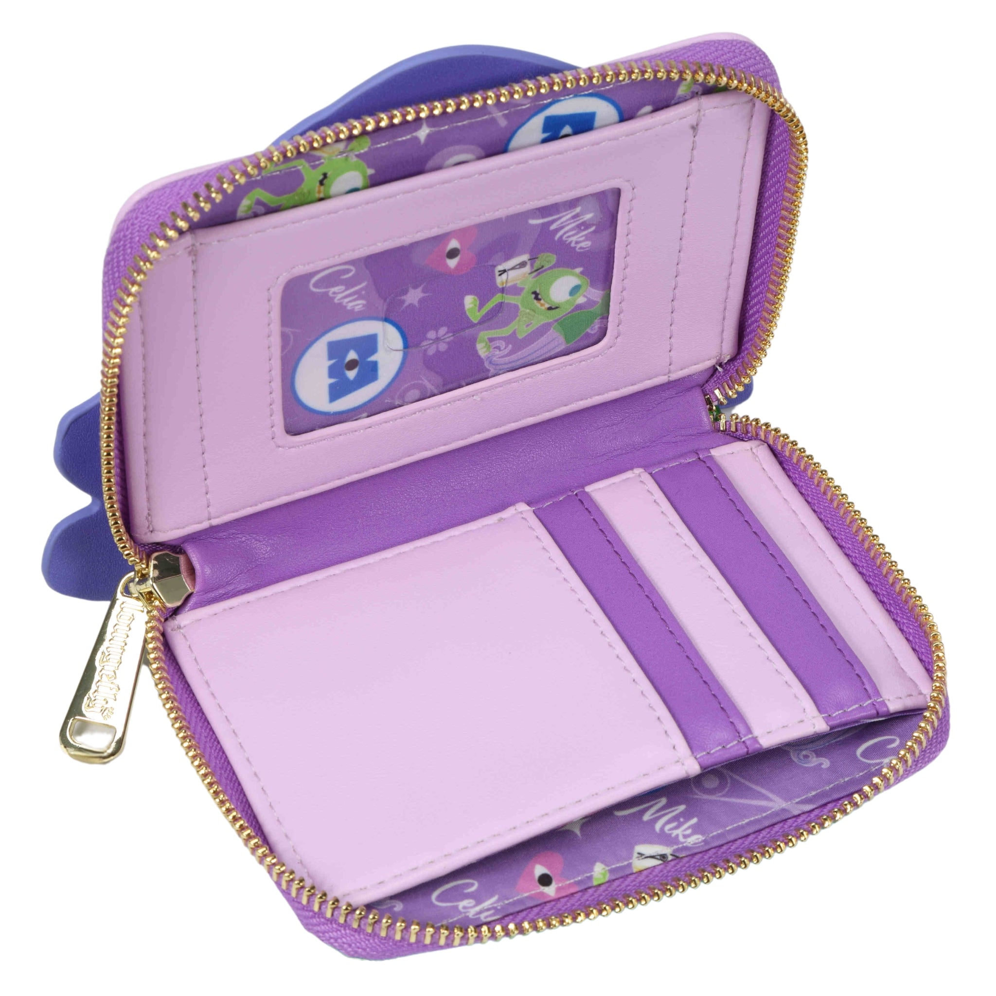 monsters inc purse Loungefly Pixar's Monsters Inc. Purple Celia Cosplay Wallet