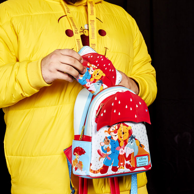 disney winnie the pooh and friends fall scenes mini backpack Winnie the Pooh & Friends Rainy Day Mini Backpack