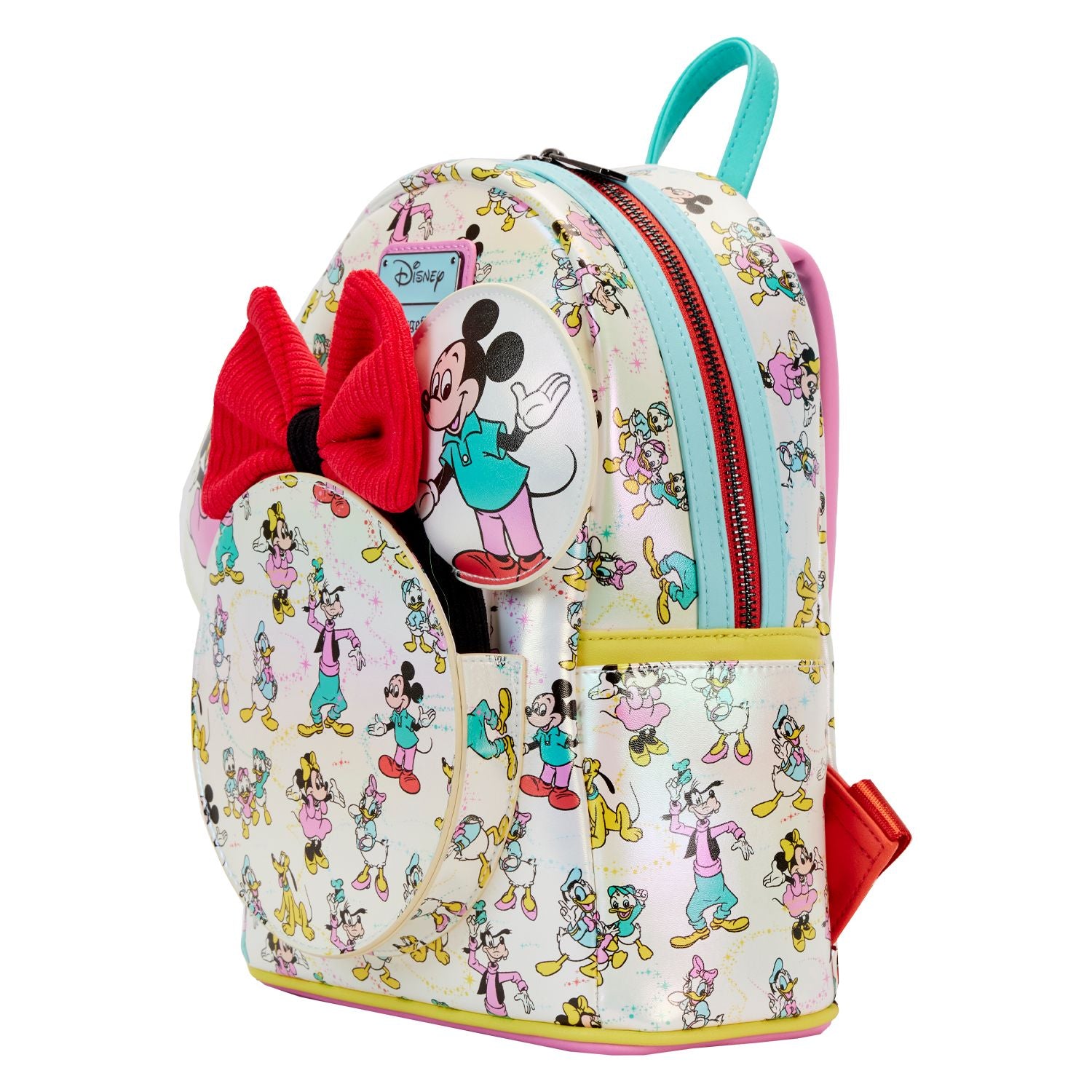 Loungefly Disney100 Mickey & Friends Classic AOP Mini Backpack With Ear Headband