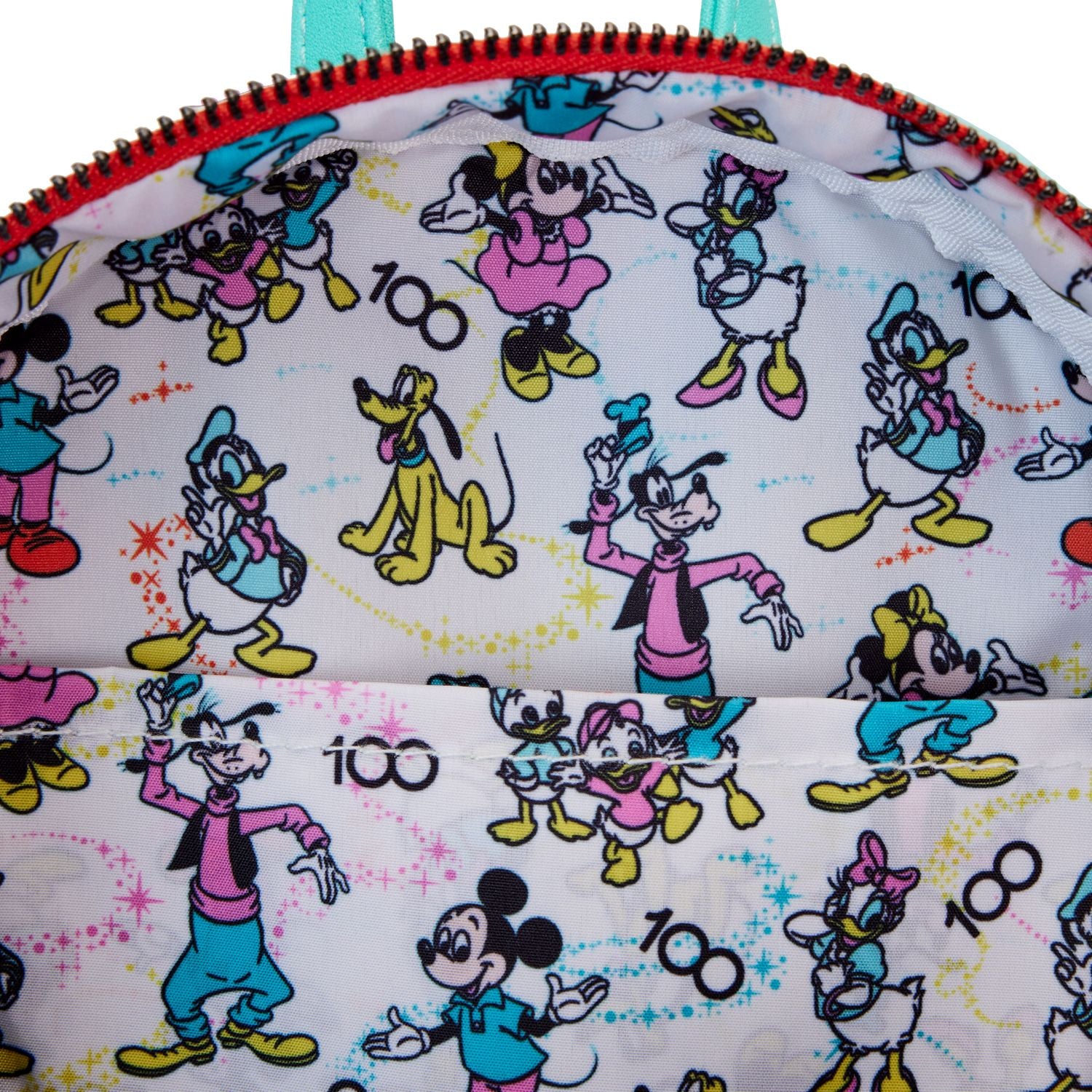disney100 special moments loungefly mini backpack Loungefly Disney100 Mickey & Friends Classic AOP Mini Backpack With Ear Headband