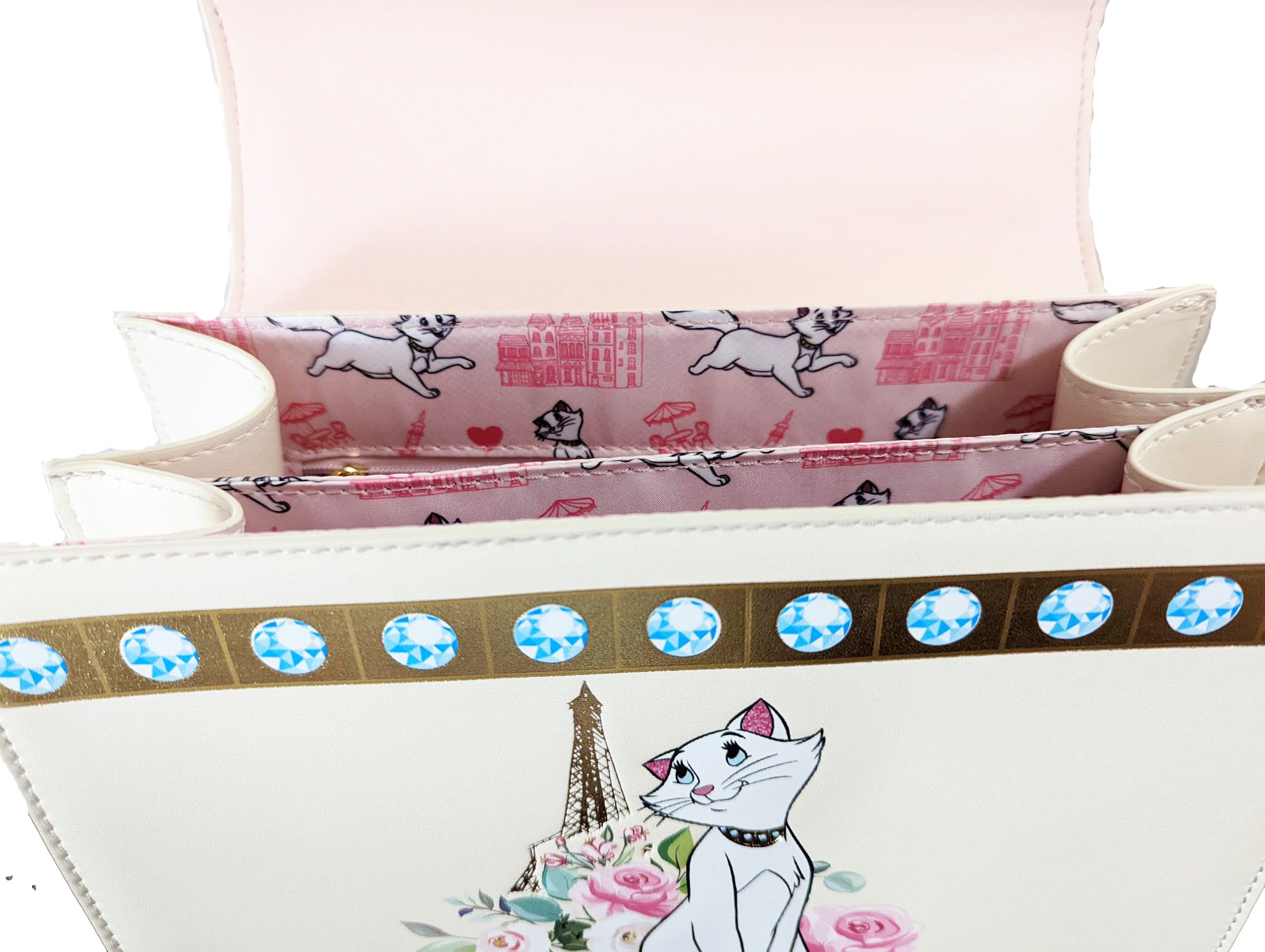 Loungefly Aristocats Duchess in Paris Floral AOP Crossbody (Exclusive)