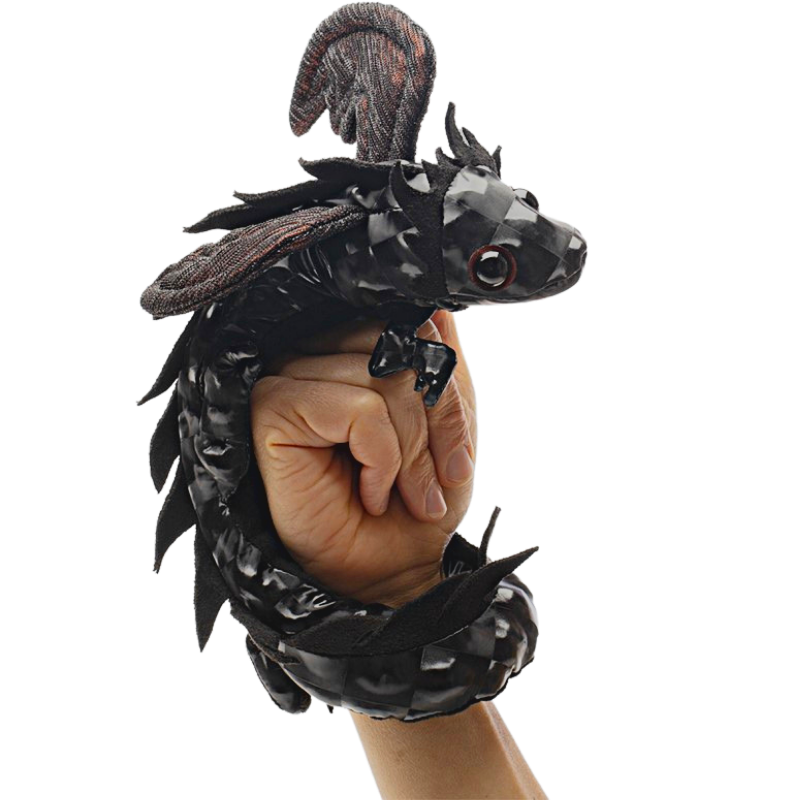 Midnight Dragon Wristlet Finger Puppet