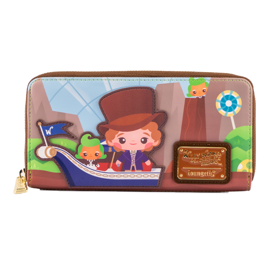 Loungefly WB Willy Wonka Charlie and The Chocolate Factory 50th Anniversary Ziparound Wallet