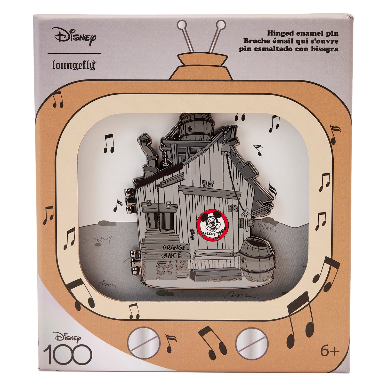 Loungefly Disney 100th Mickey Clubhouse 3 Inch Collector Box Pin