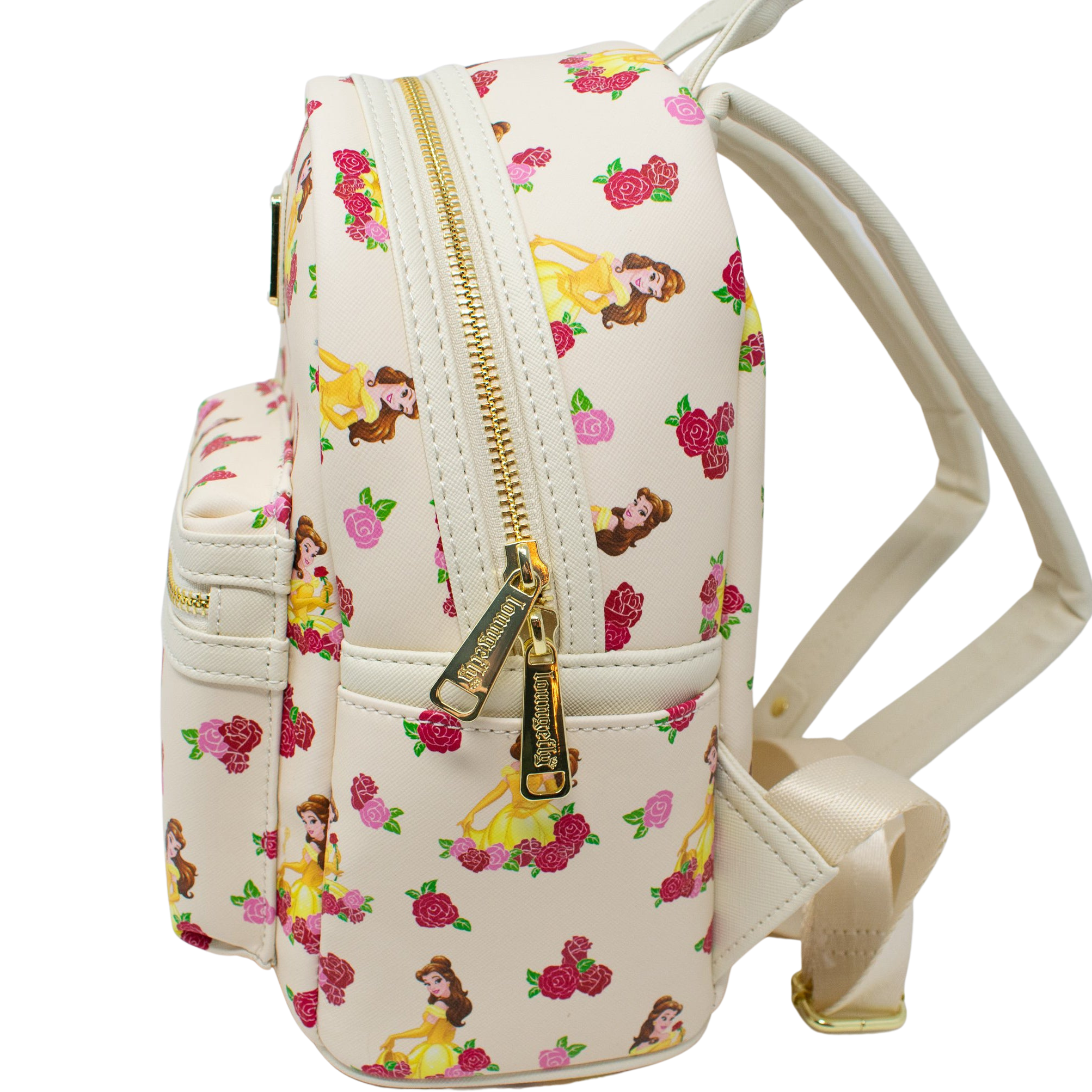 Loungefly Beauty and the Beast Belle All-Over-Print Rose Mini Backpack Exclusive