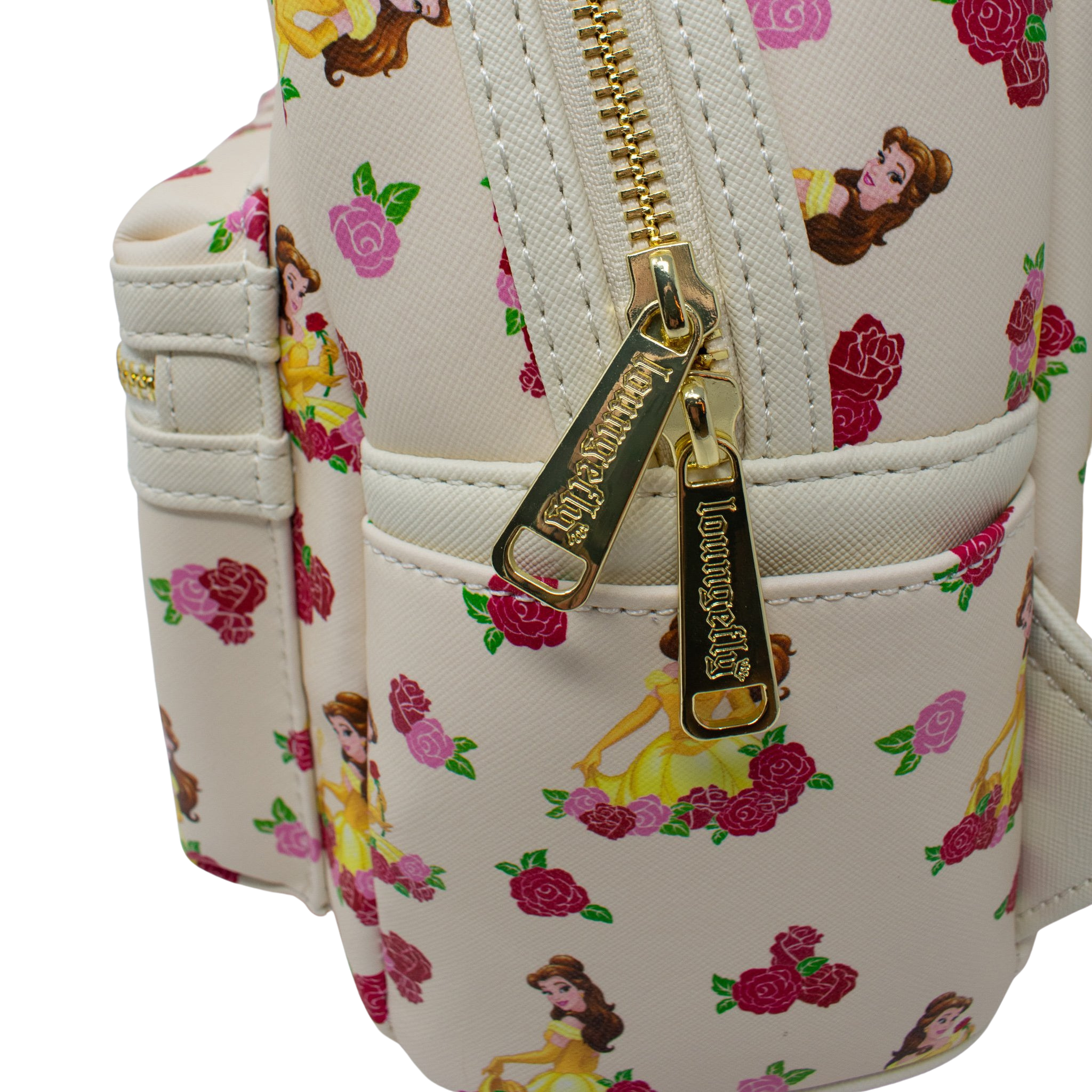 Loungefly Beauty and the Beast Belle All-Over-Print Rose Mini Backpack Exclusive