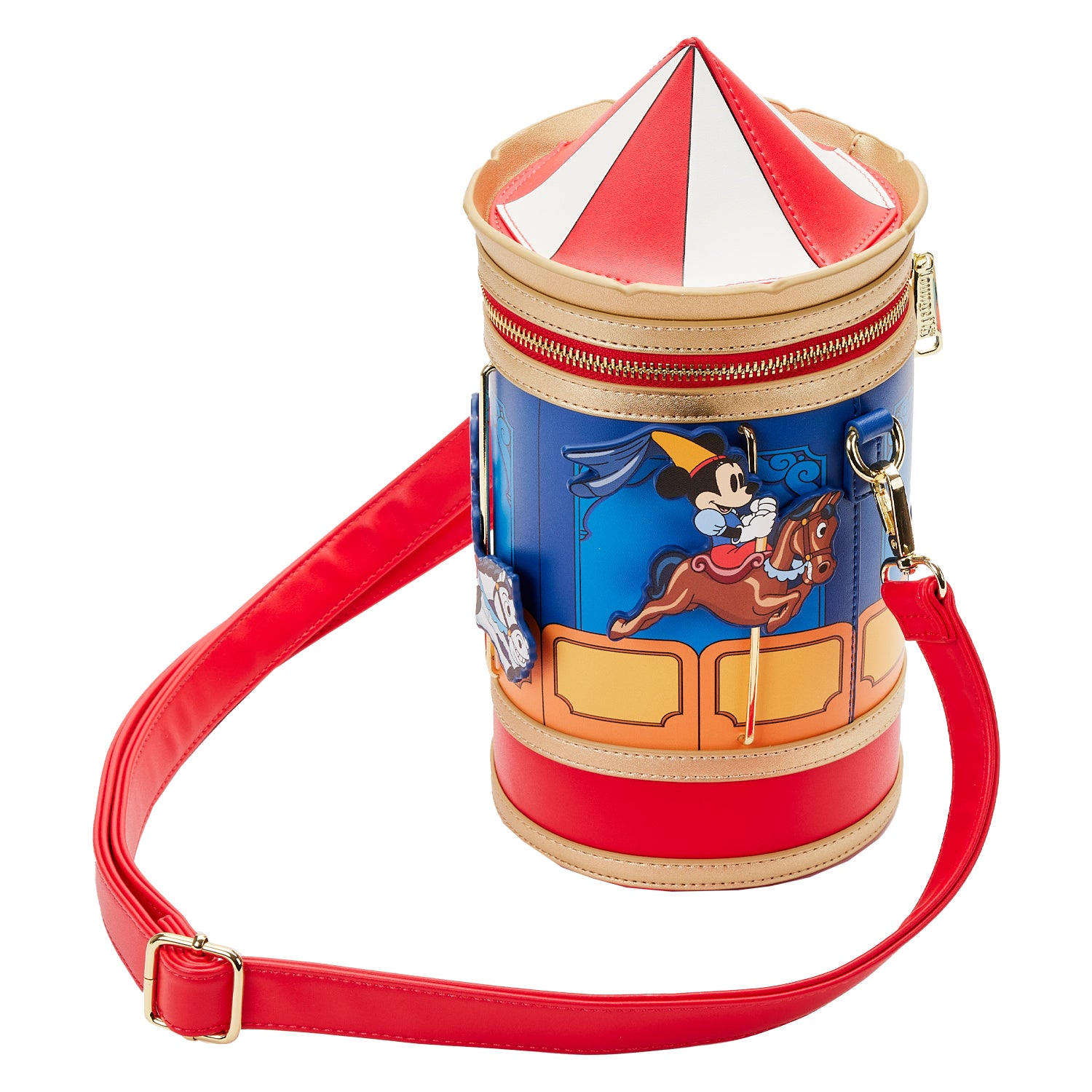 Loungefly Disney Brave Little Tailor Mickey Minnie Carousel Crossbody Bag