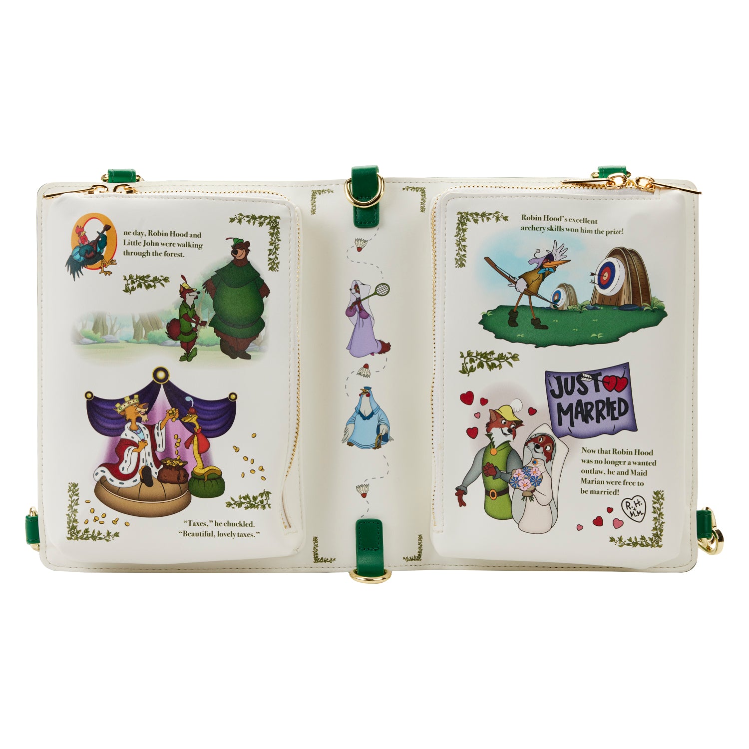 Loungefly Disney Classic Book Robin Hood Convertible Crossbody Bag