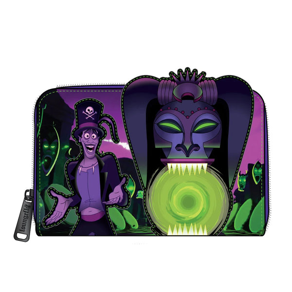 Buckle-Down Women's Hinge Wallet - The Princess And The Frog Dr. Facilier Design, 7x4 Inches