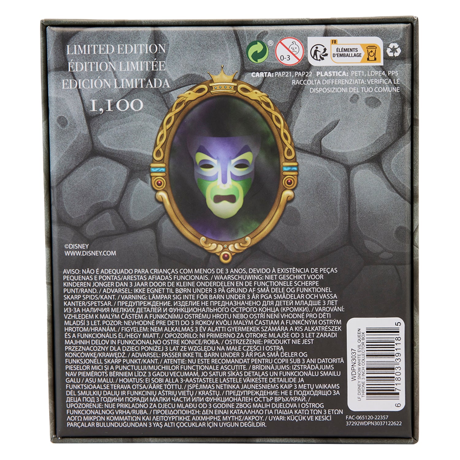 Loungefly Disney Snow White Evil Queen Throne Inch Collector Box