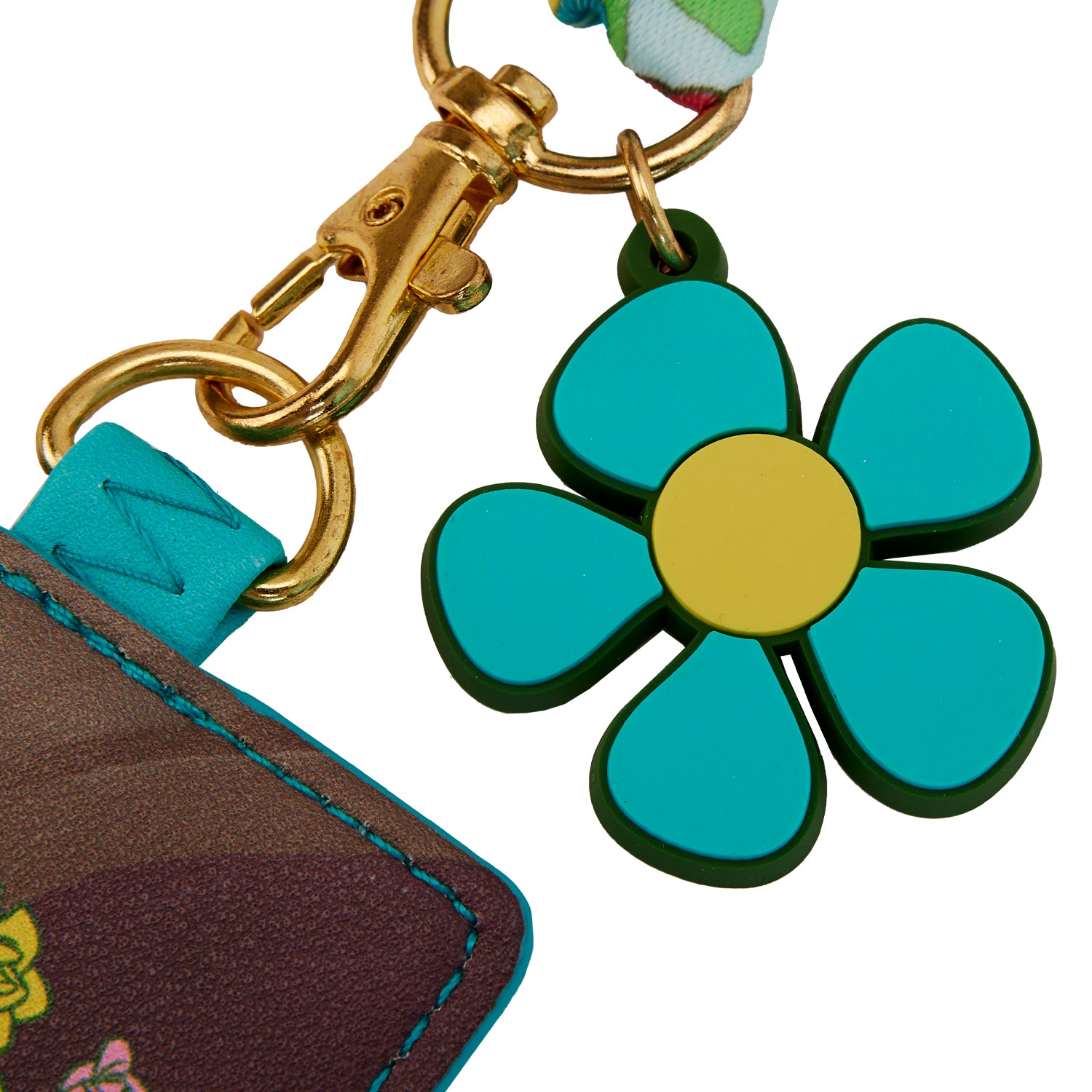 Loungefly Disney Tangled Pascal Flowers Lanyard with Cardholder