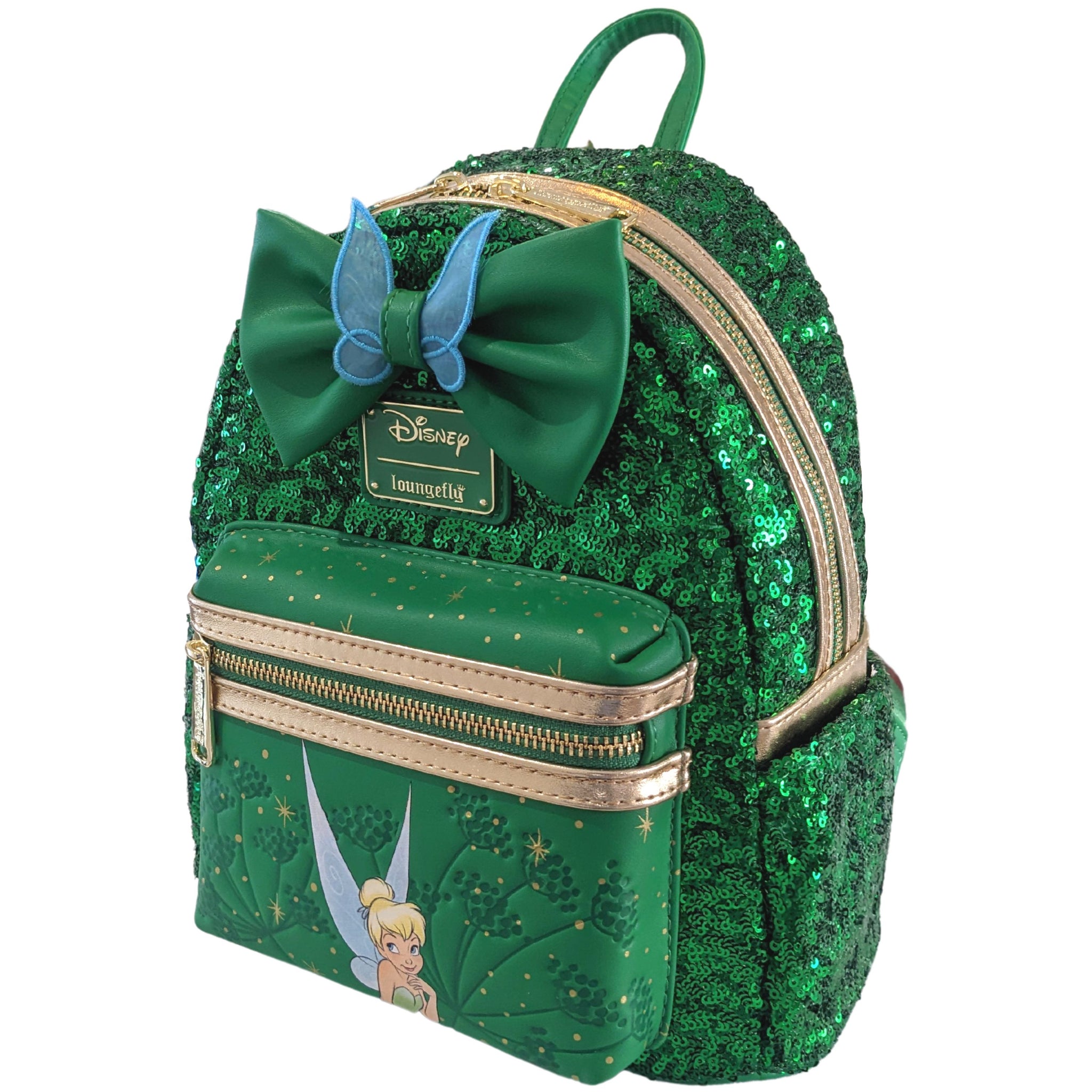 emerald green mini backpack Loungefly Tinkerbell Emerald Green Sequin Mini Backpack Exclusive – Circle Of Hope Boutique