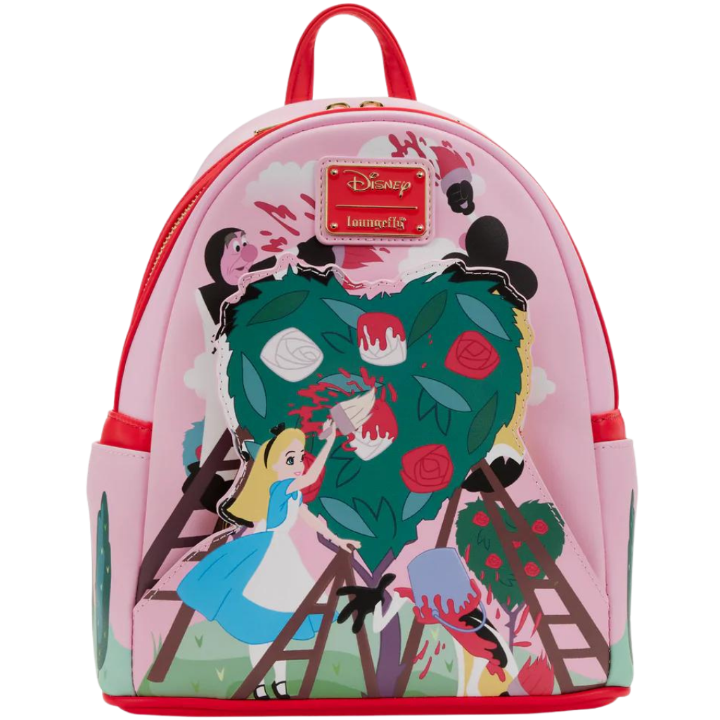 Loungefly Alice in Wonderland Painting the Roses Red Mini Backpack