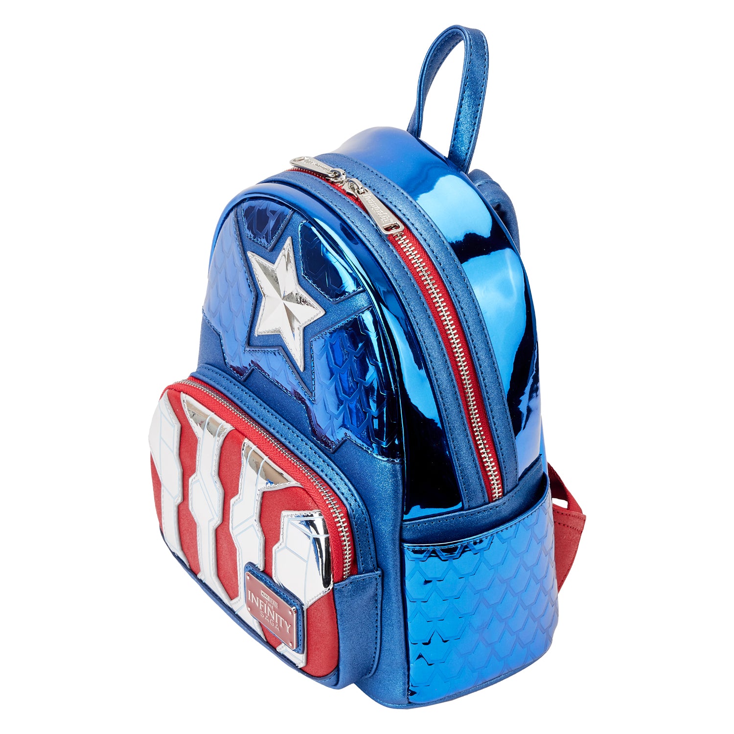 Marvel Mini Backpack Captain America Metallic Cosplay Loungefly
