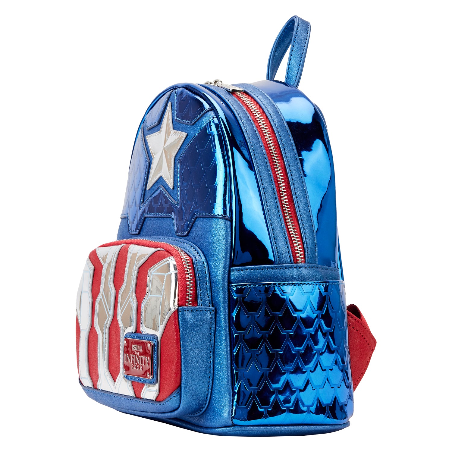 Marvel Mini Backpack Captain America Metallic Cosplay Loungefly