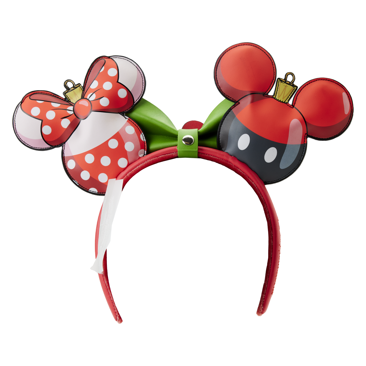 Christmas Minnie Santa Claus Bow Badge Reel ID Holder Disney World  Disneyland