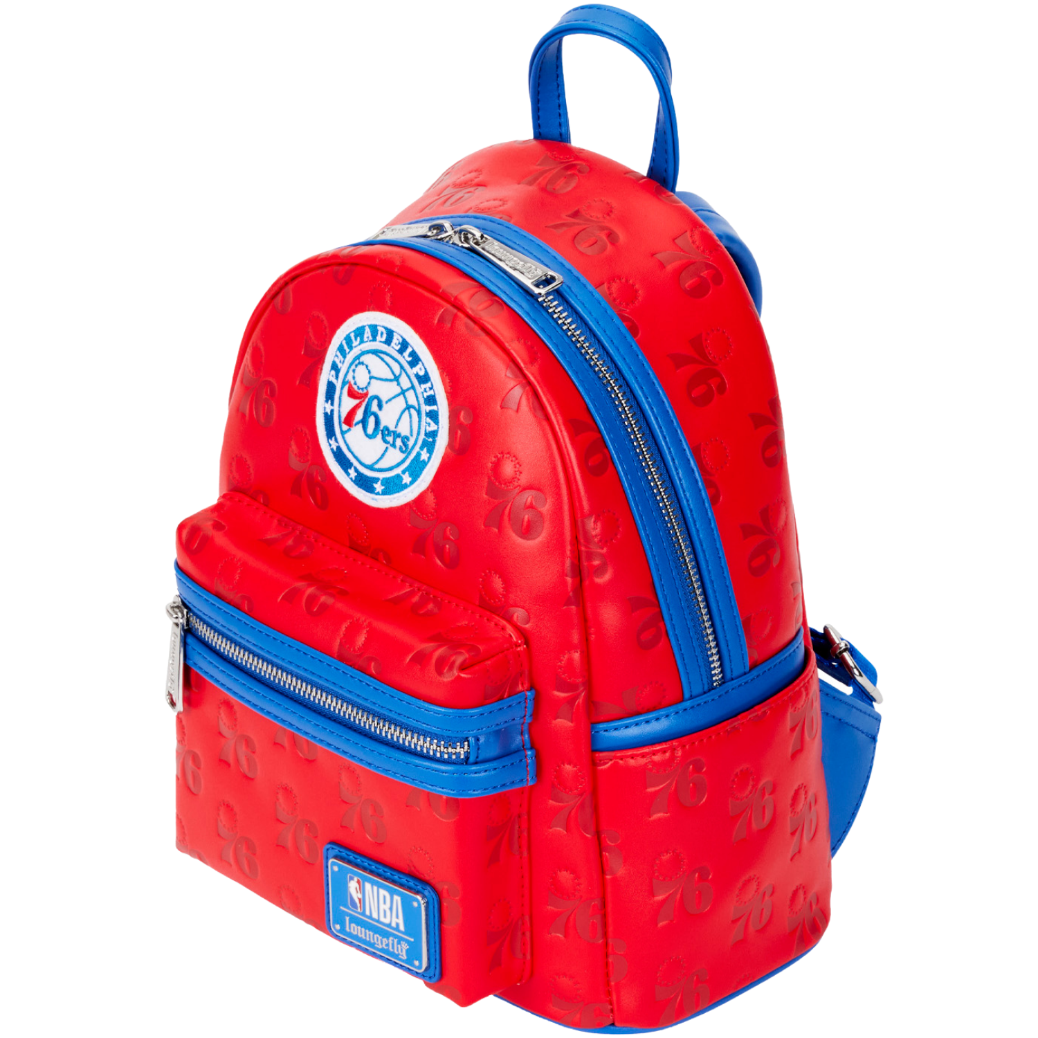 Loungefly NBA Philly 76ers Debossed Logo Mini Backpack