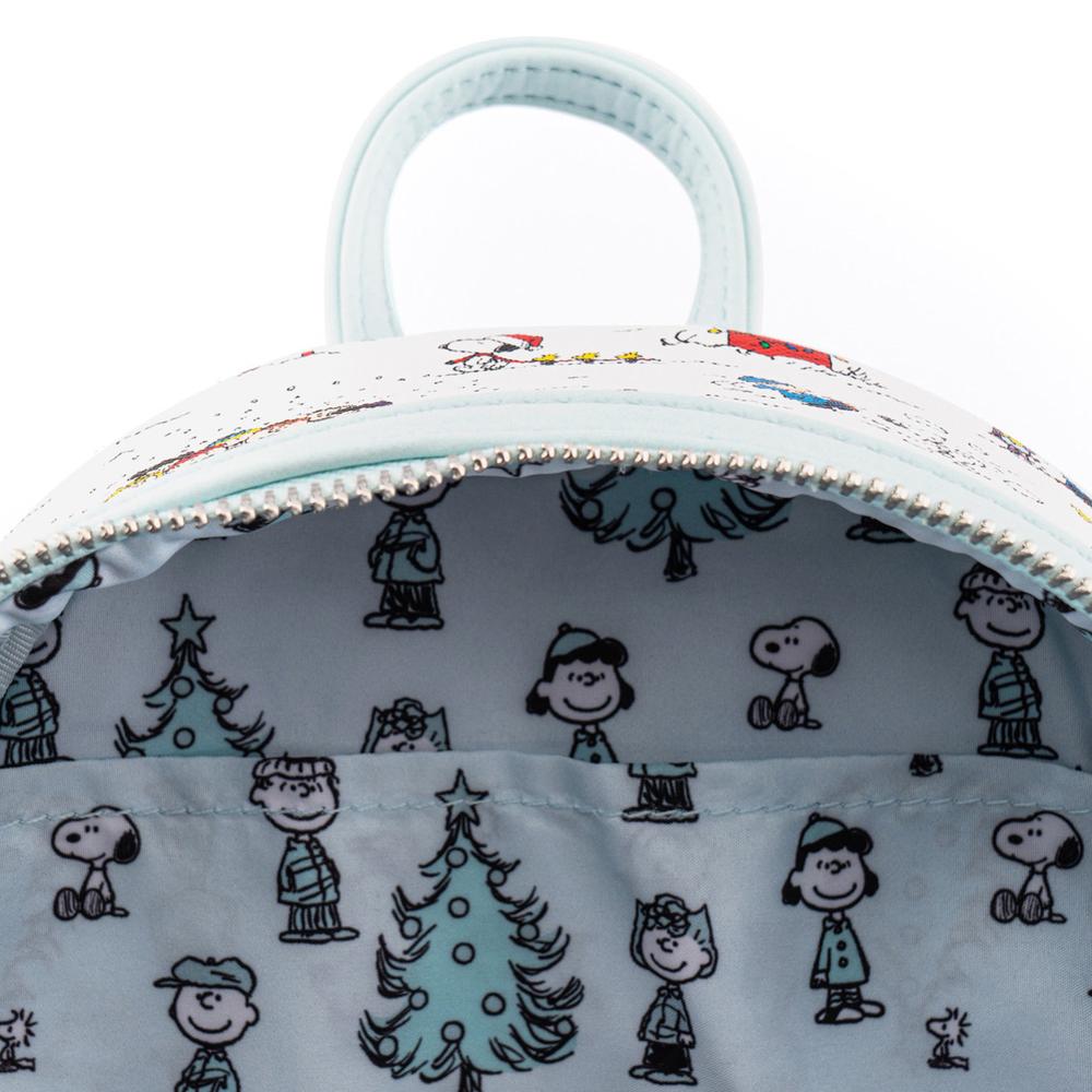 Loungefly Peanuts Happy Holidays All-Over-Print Mini Backpack