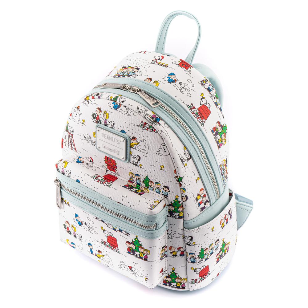 Loungefly Peanuts Happy Holidays All-Over-Print Mini Backpack