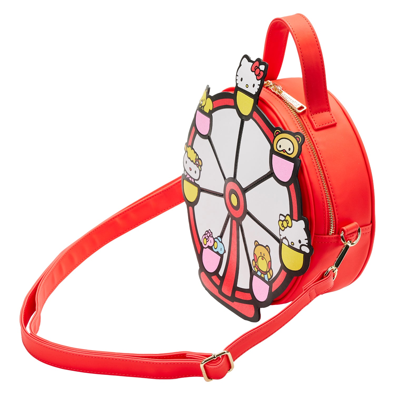 LoungeFly Sanrio Hello Kitty Patent Large Satchel Purse - Women's handbags