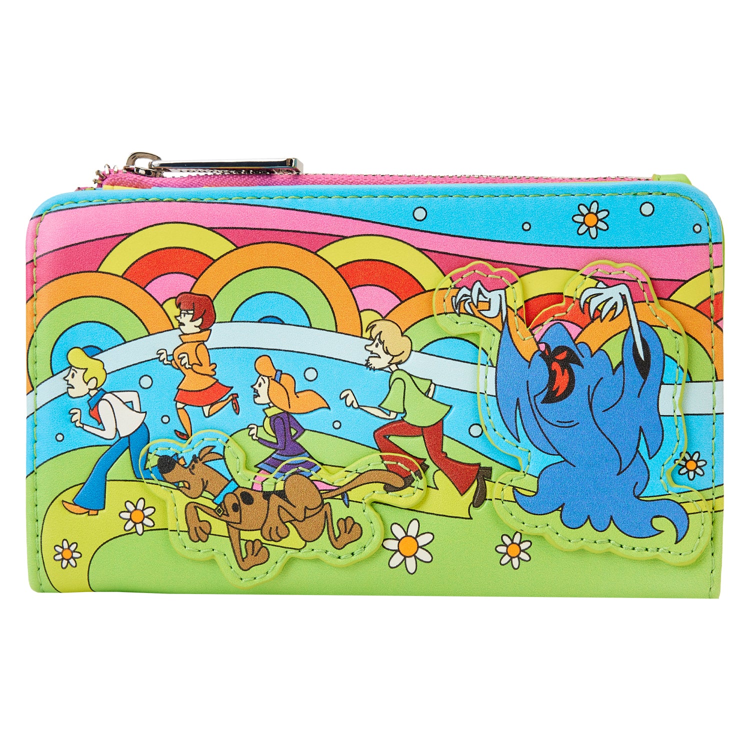 Loungefly Scooby Doo Psychedelic Monster Chase Glow-in-the-Dark Flap Wallet