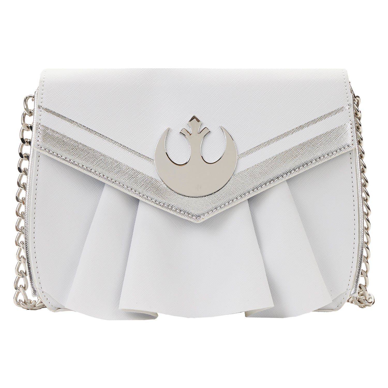 Loungefly Star Wars Princess Leia White Cosplay Chain Strap Crossbody Bag