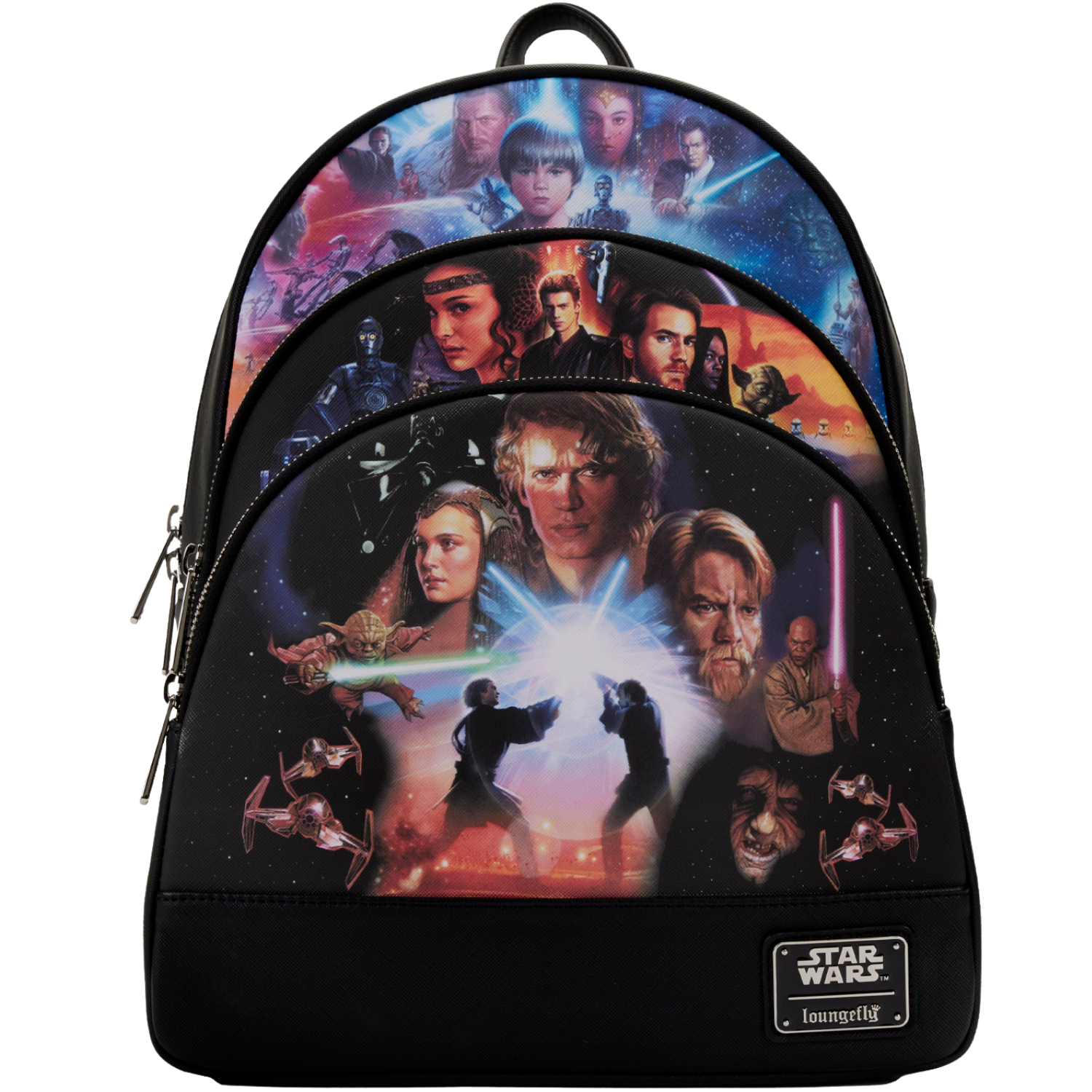Loungefly Star Wars Trilogy 2 Triple Pocket Mini Backpack