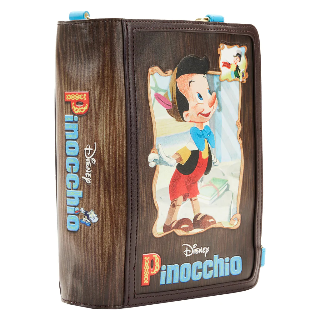 Loungefly Disney Classic Books Pinocchio Convertible Crossbody Bag