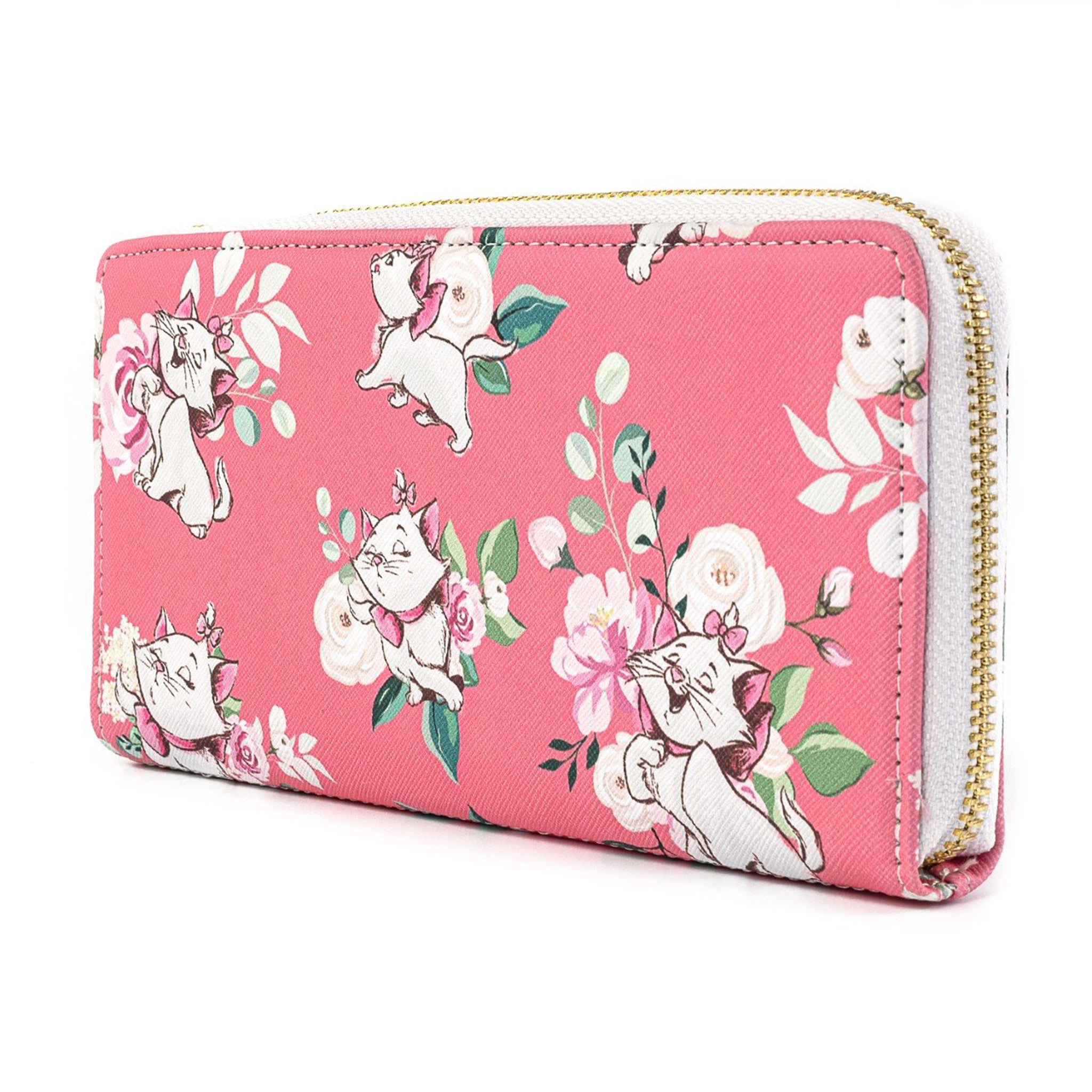 Loungefly Disney Marie Pink Floral All-Over-Print Wallet
