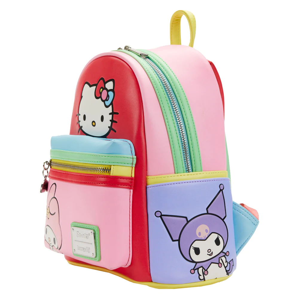 hello kitty and friends color block mini backpack Kitty BFF Convertible Cooler blocked design Hello Kitty and Friends Loungefly